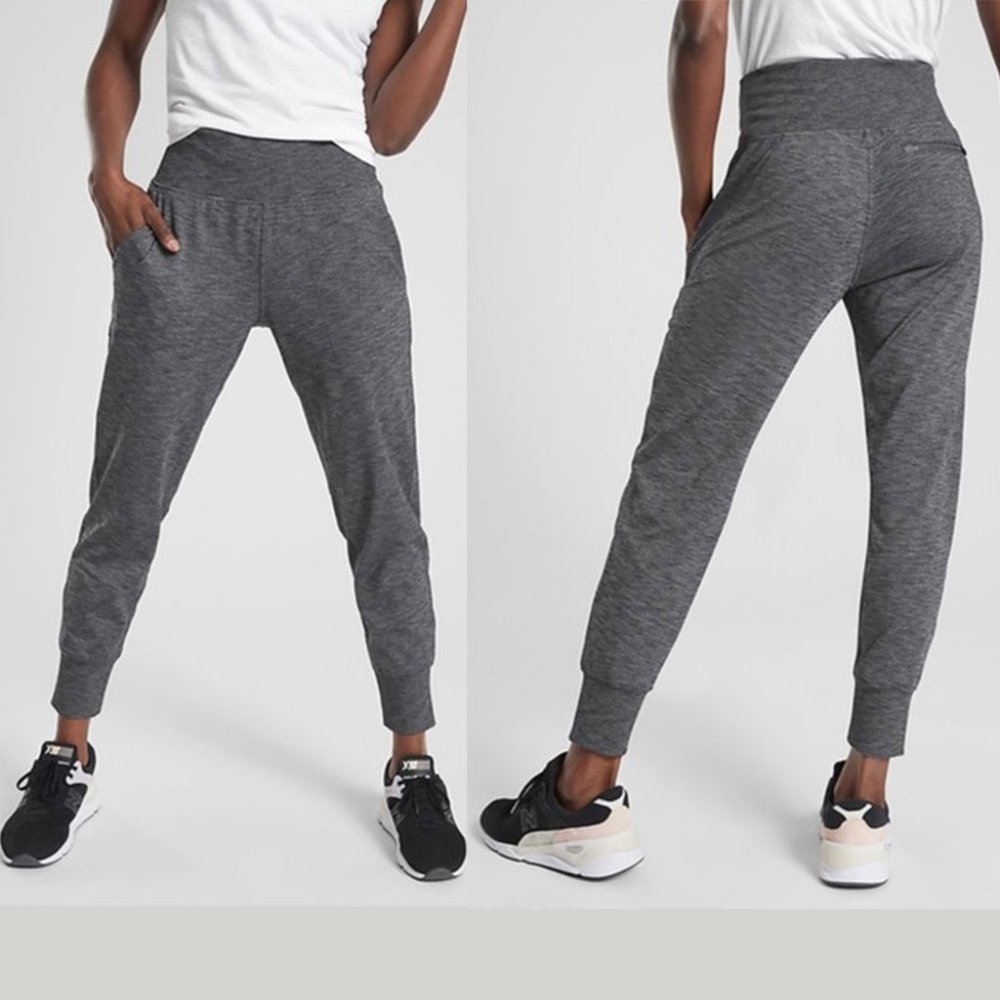 Athleta Venice Jogger Heathered Black Size L